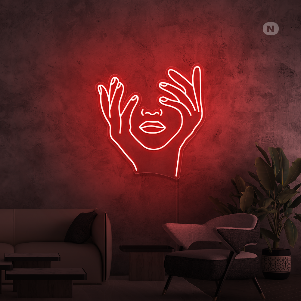 Neonskilt Kunstnerisk ansigt
