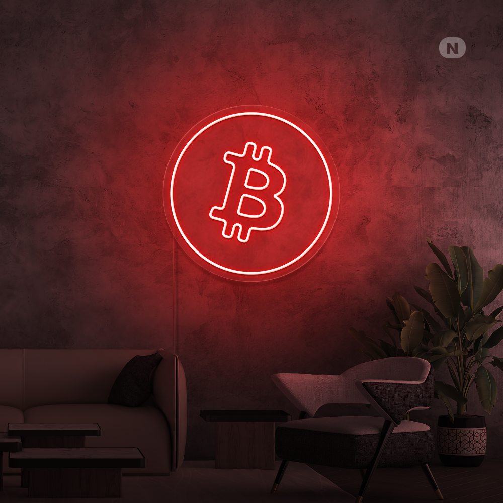 Neonskilt Bitcoin