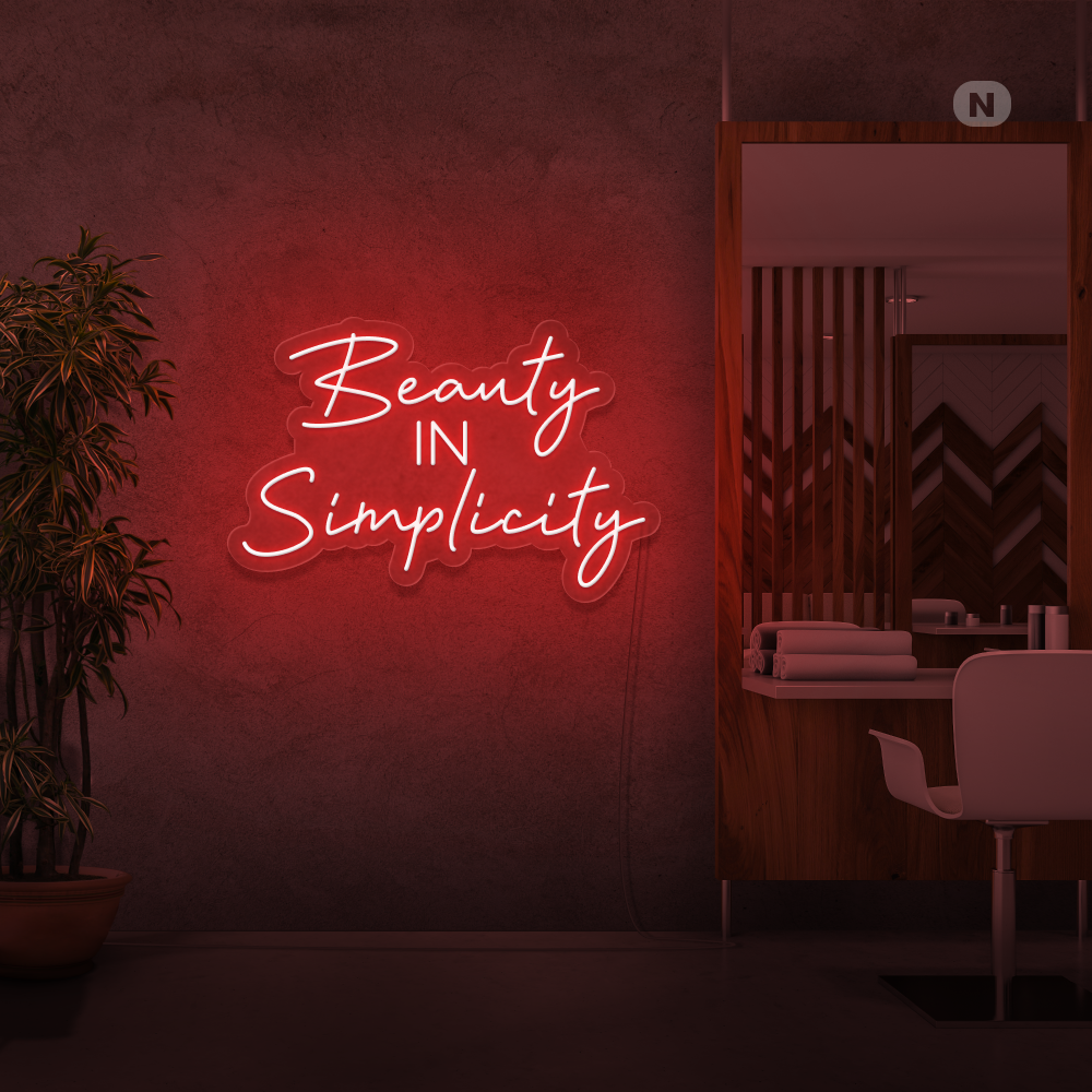 Neonskilt Beauty in Simplicity
