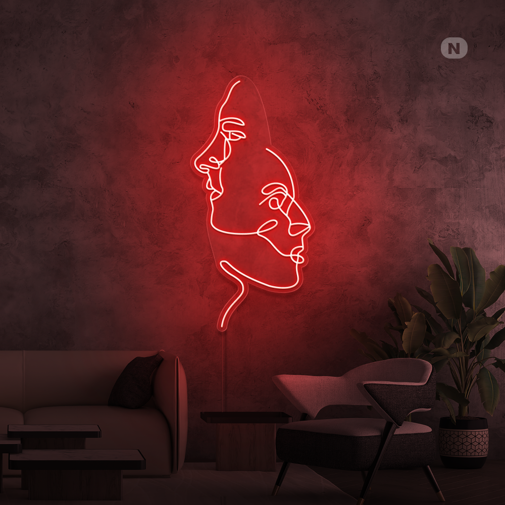 Neonskilt Ansigterne