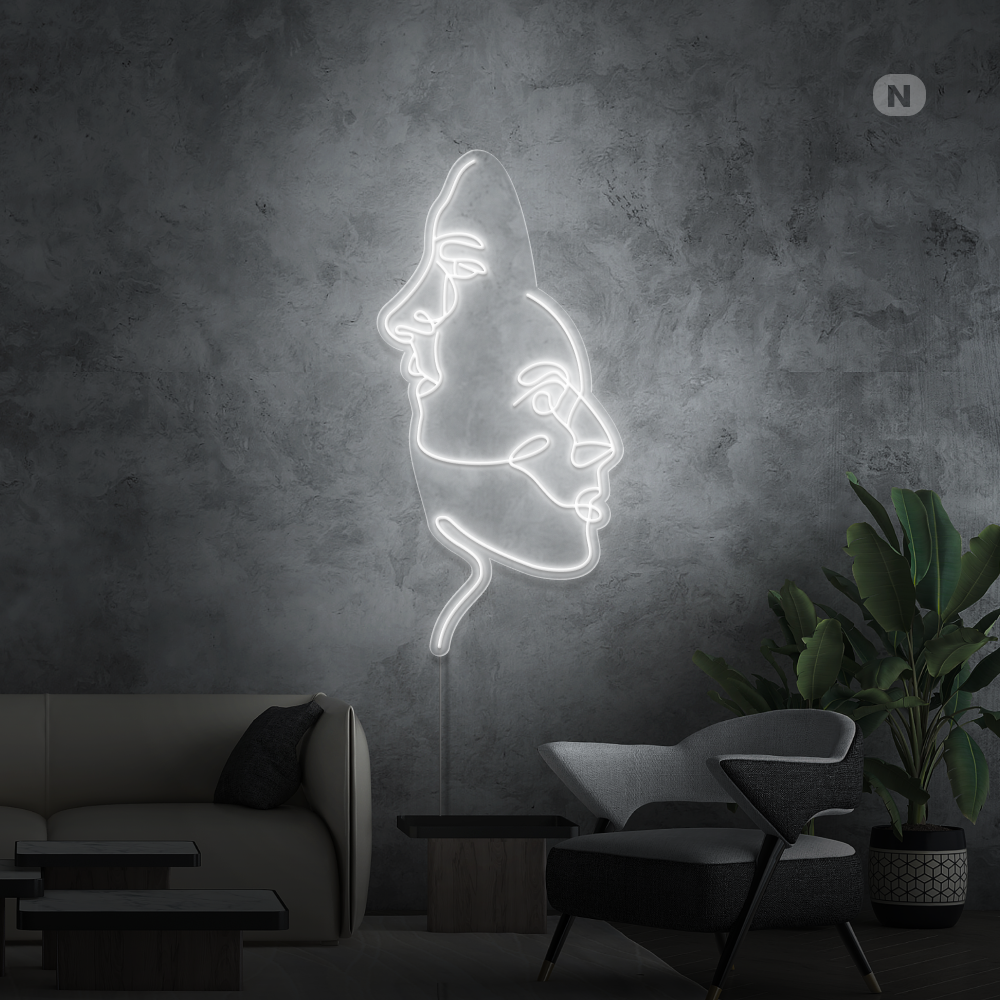 Neonskilt Ansigterne