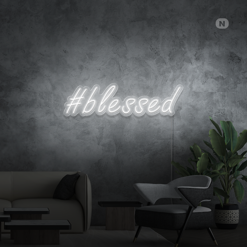 Neonskilt #Blessed