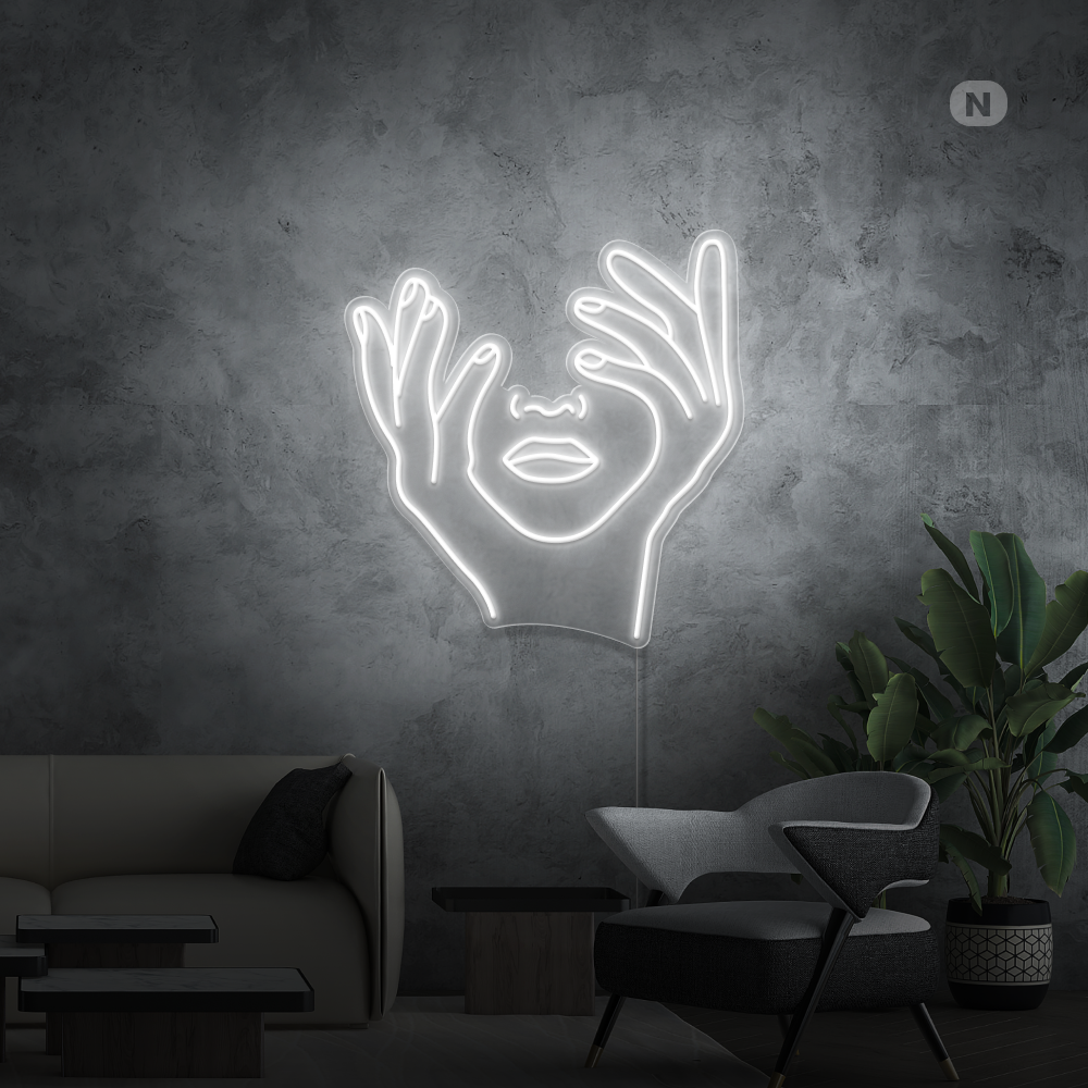 Neonskilt Kunstnerisk ansigt