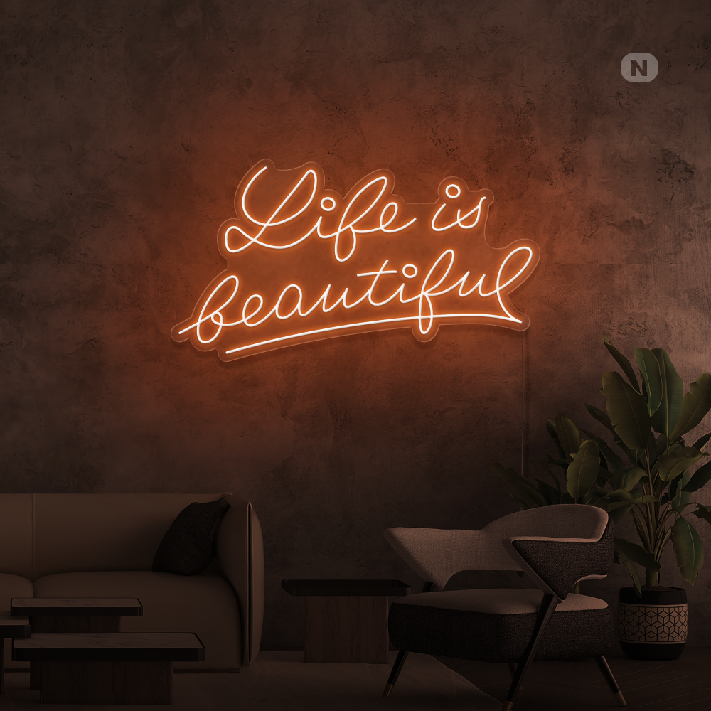 Neonskilt Livscitat 2