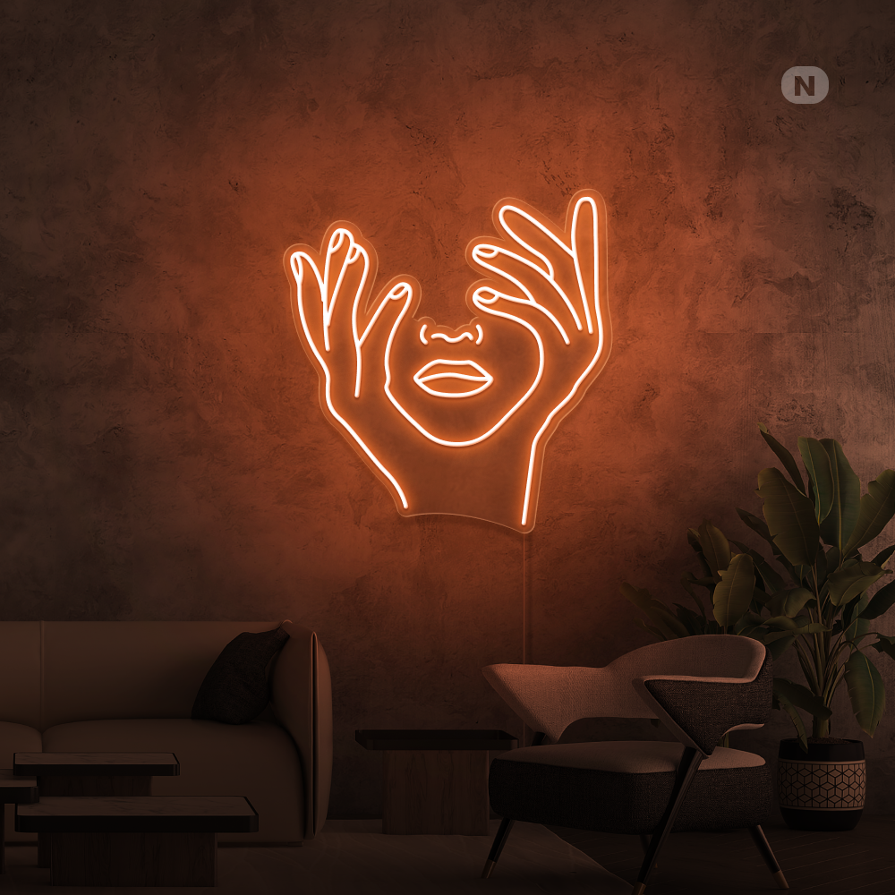 Neonskilt Kunstnerisk ansigt