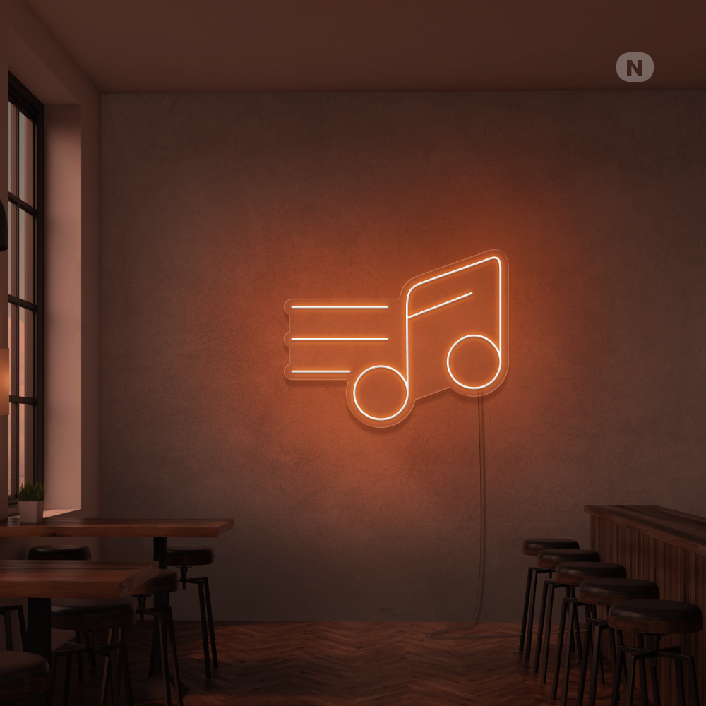 Neonskilt Musiknote