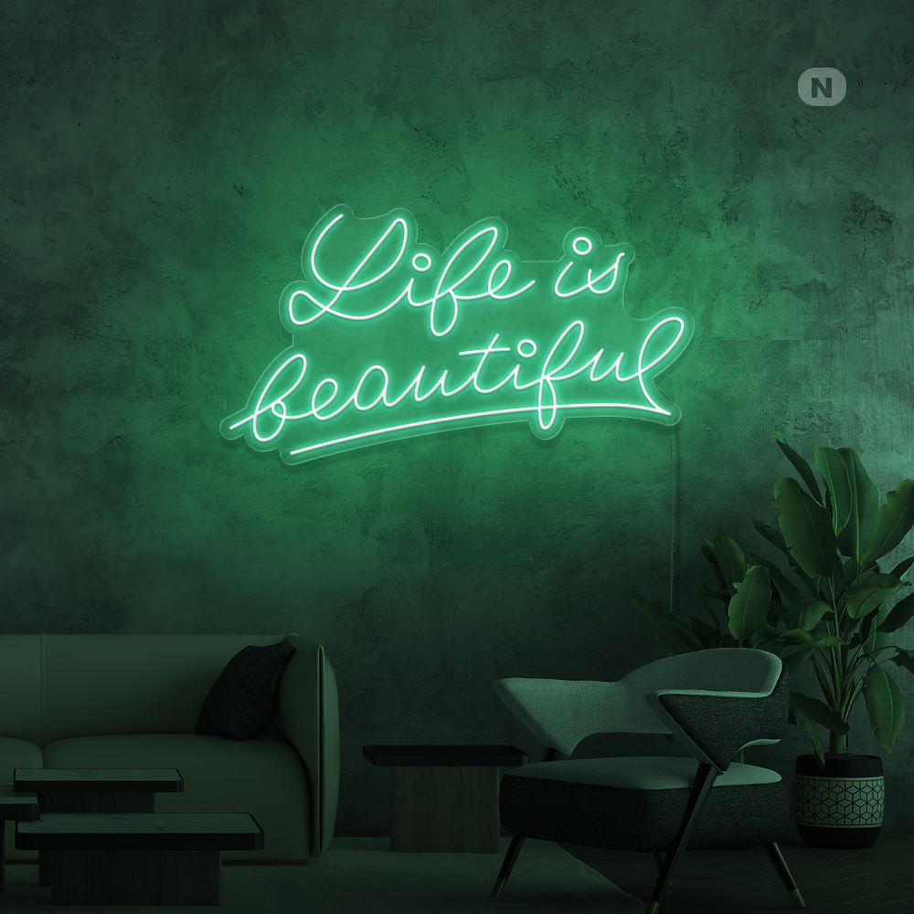 Neonskilt Livscitat 2