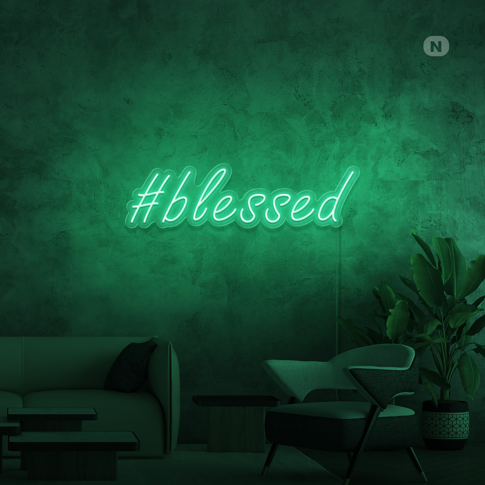 Neonskilt #Blessed