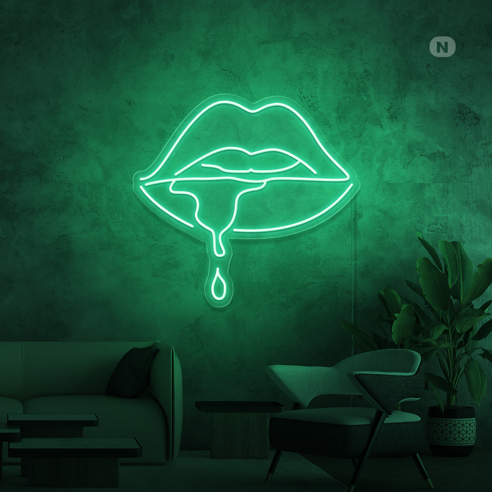 Neonskilt Kaustisk læbe