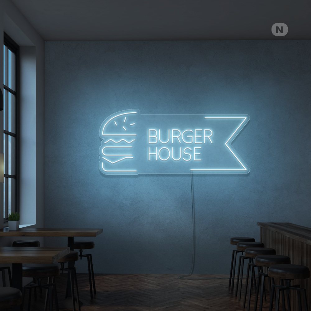 Neonskilt Burger House