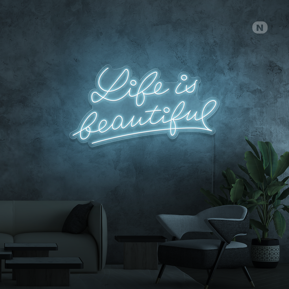 Neonskilt Livscitat 2