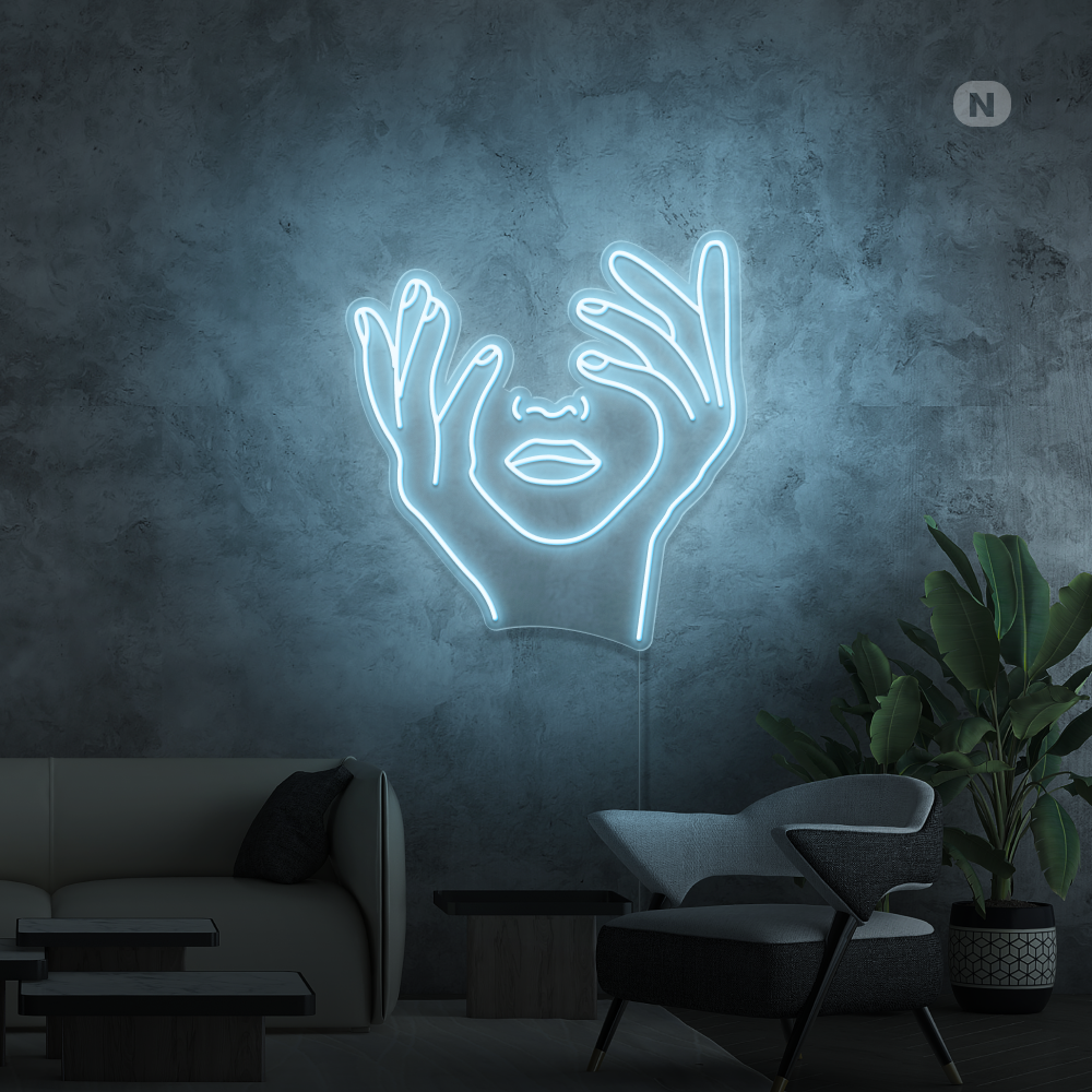 Neonskilt Kunstnerisk ansigt