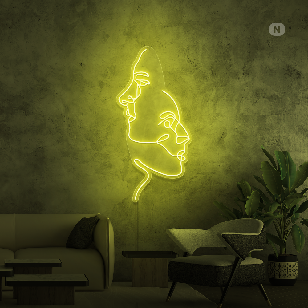 Neonskilt Ansigterne