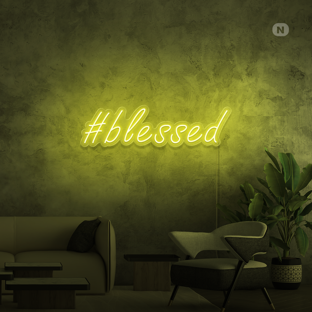 Neonskilt #Blessed