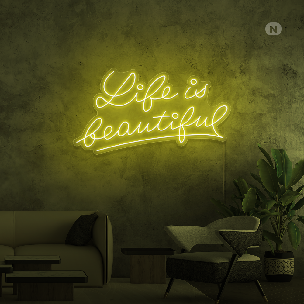 Neonskilt Livscitat 2