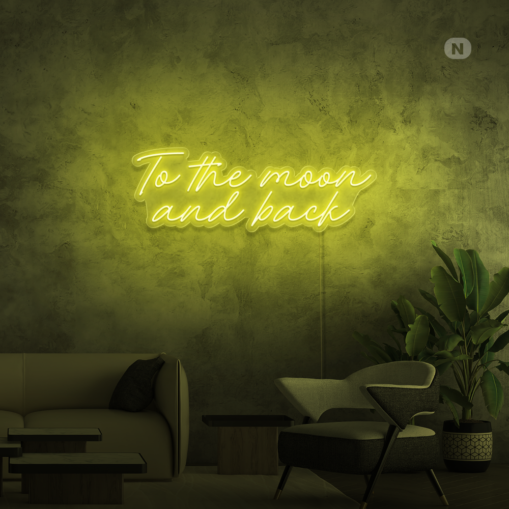 Neonskilt To The Moon and Back