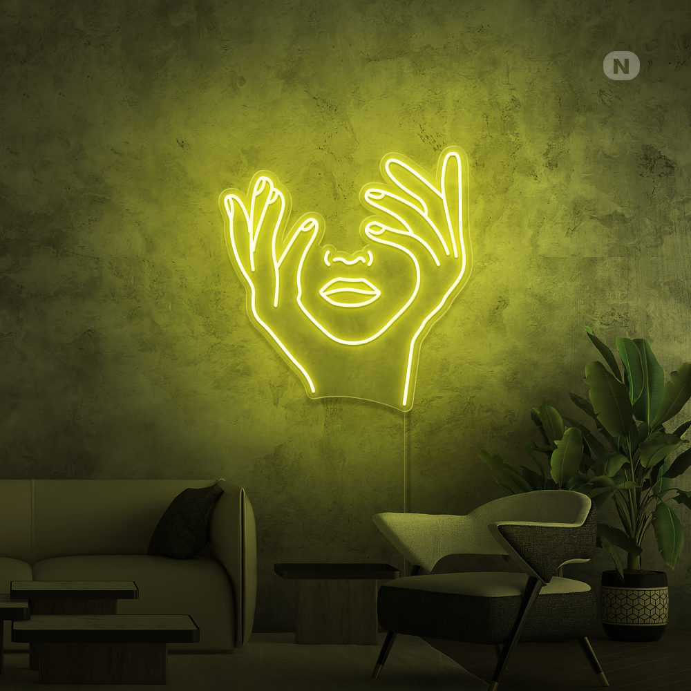 Neonskilt Kunstnerisk ansigt