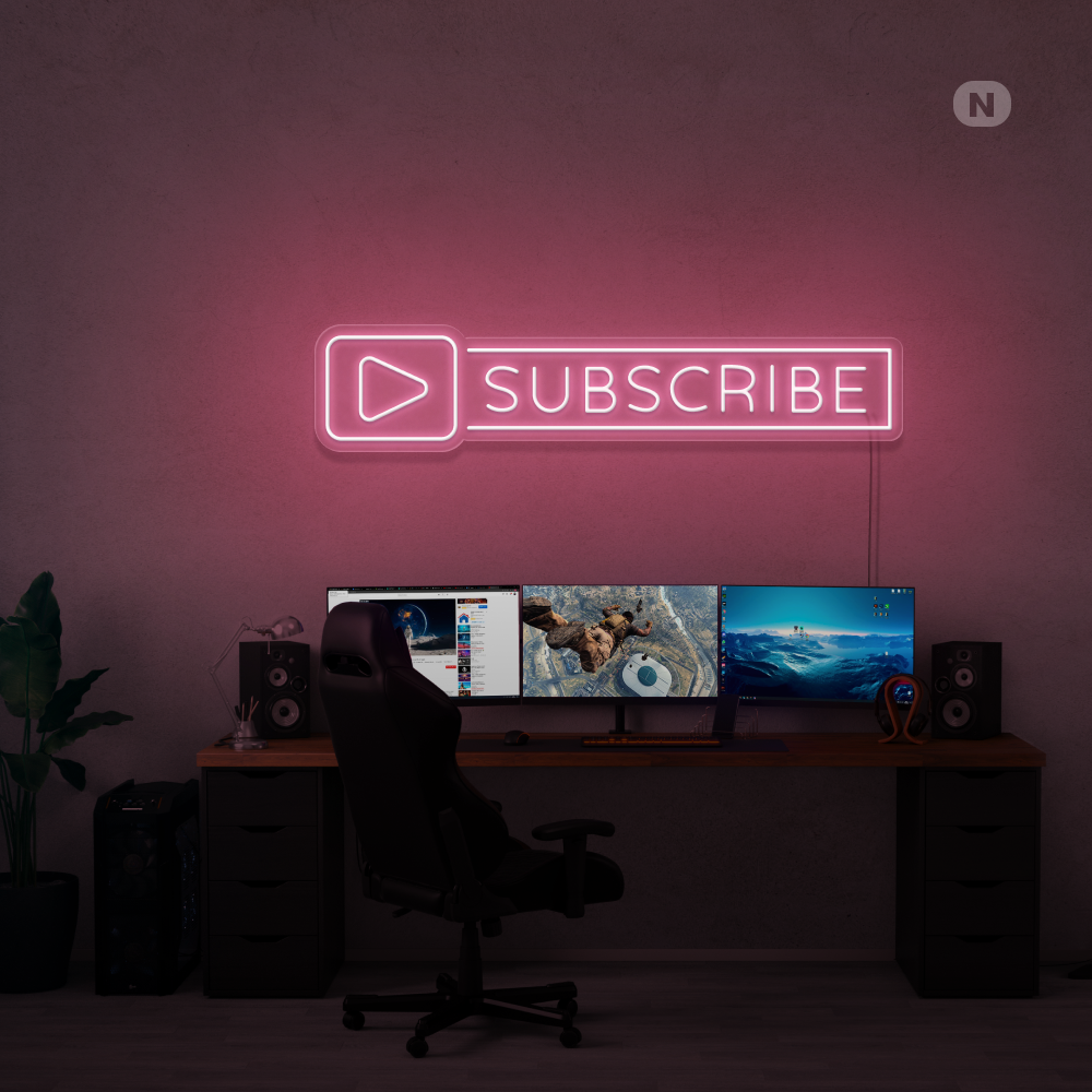 Neonskilt Subscribe
