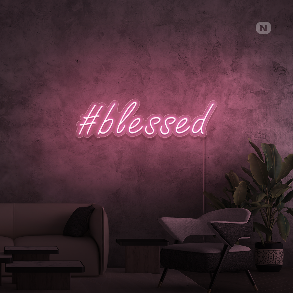 Neonskilt #Blessed