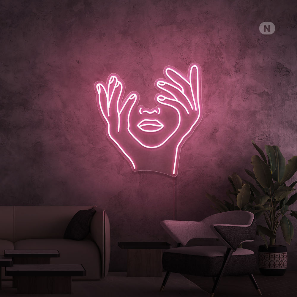 Neonskilt Kunstnerisk ansigt