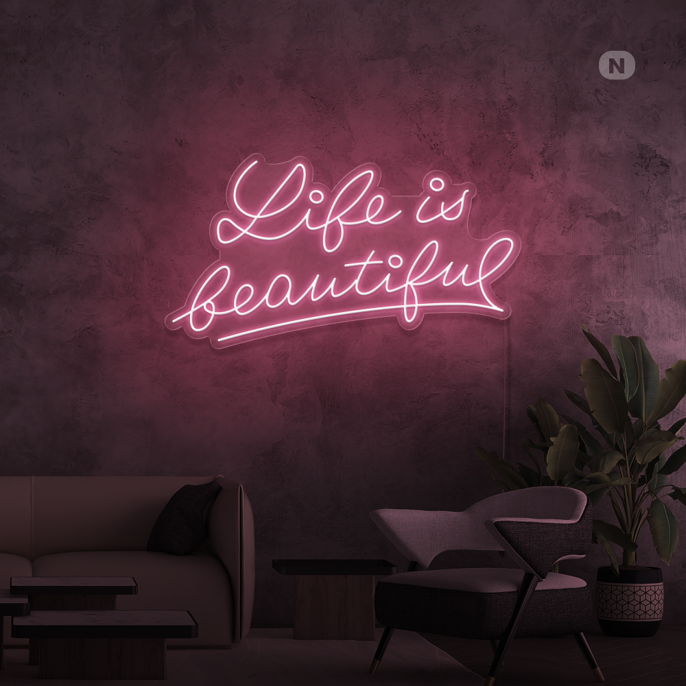 Neonskilt Livscitat 2