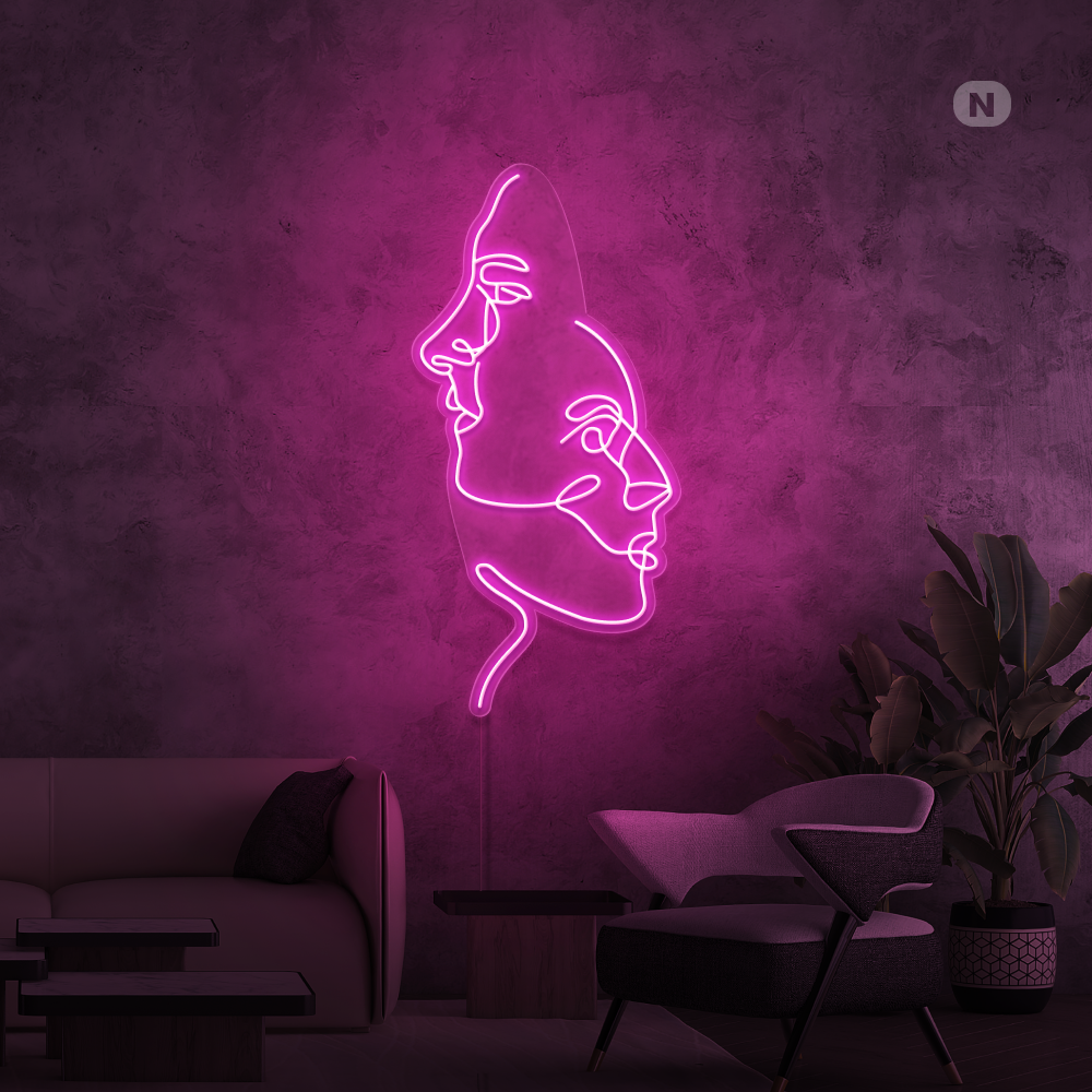 Neonskilt Ansigterne