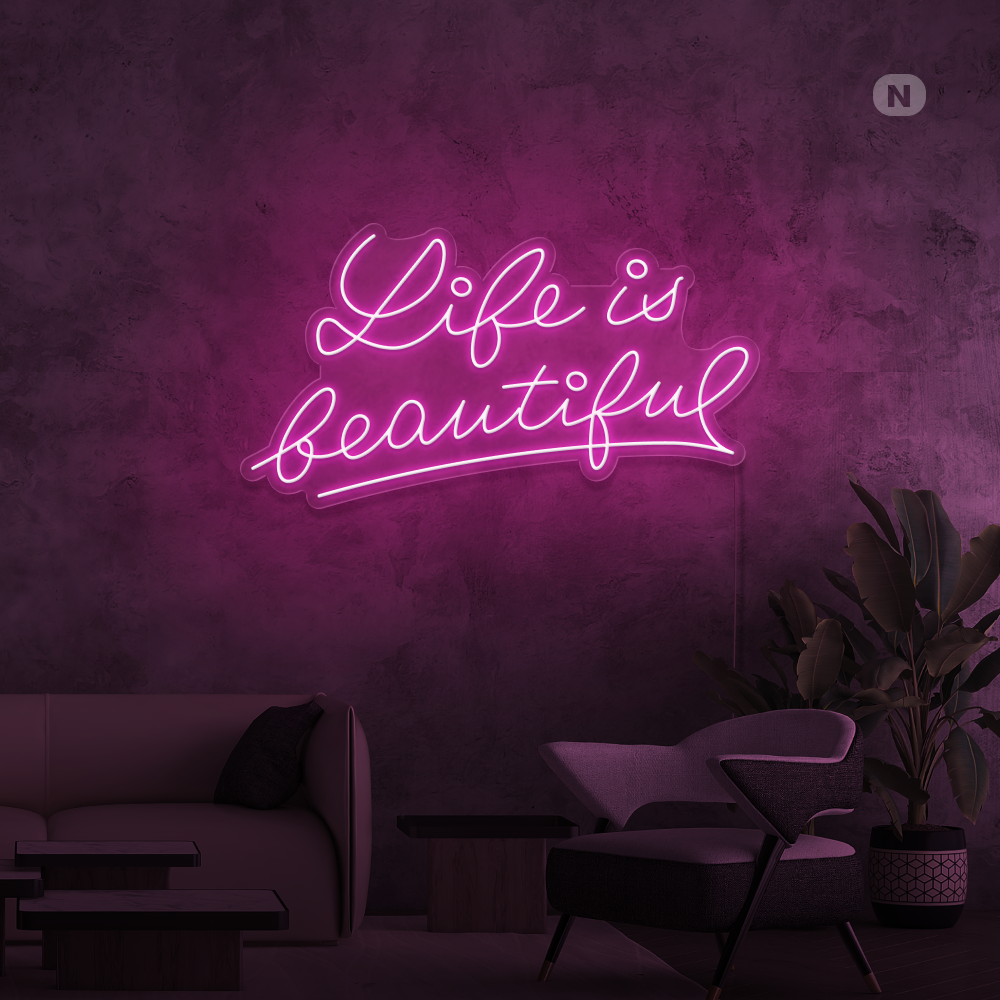 Neonskilt Livscitat 2