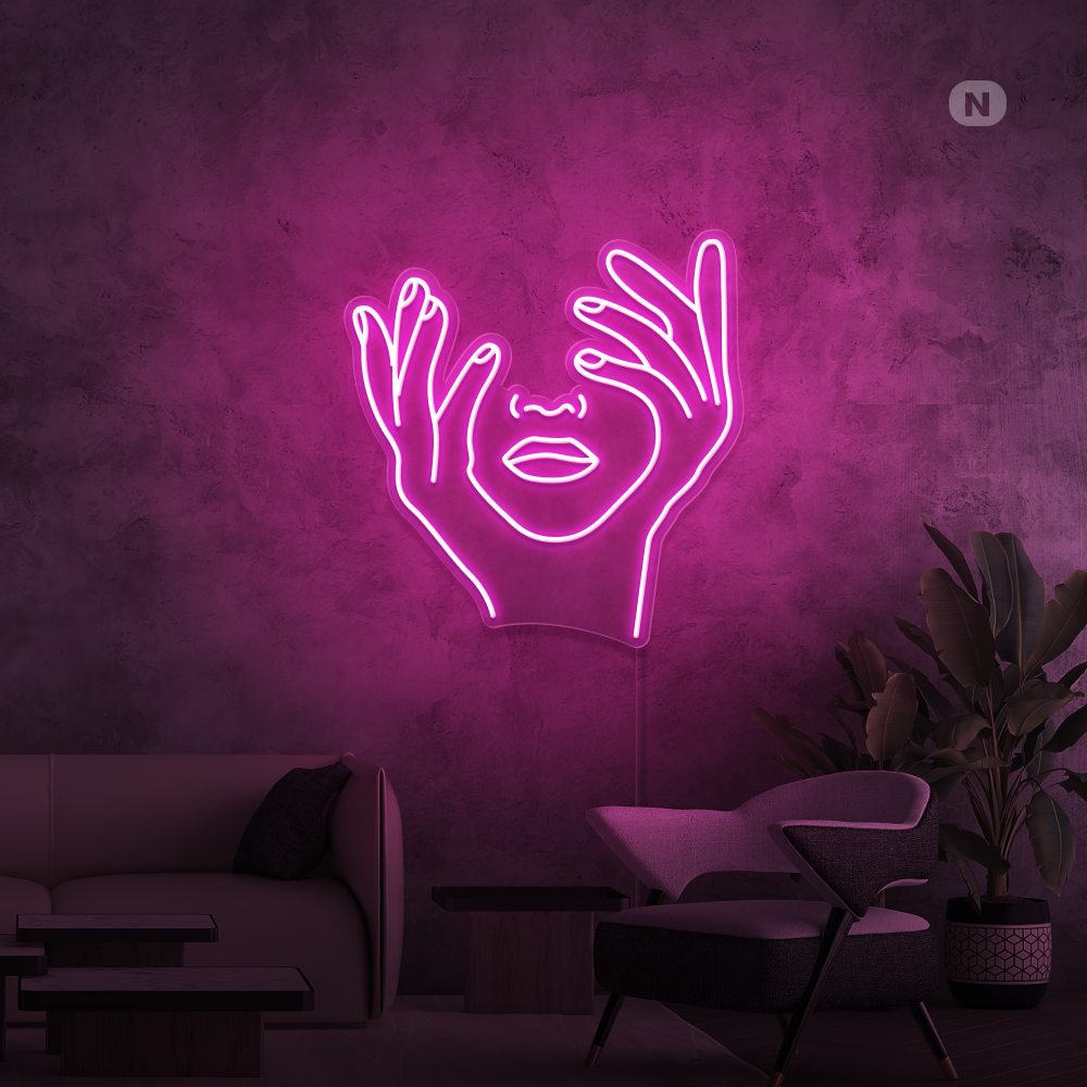 Neonskilt Kunstnerisk ansigt