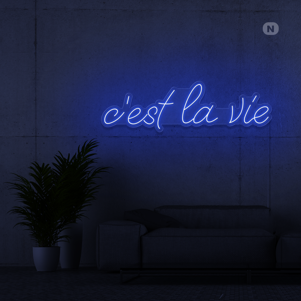 Neonskilt c'est la vie