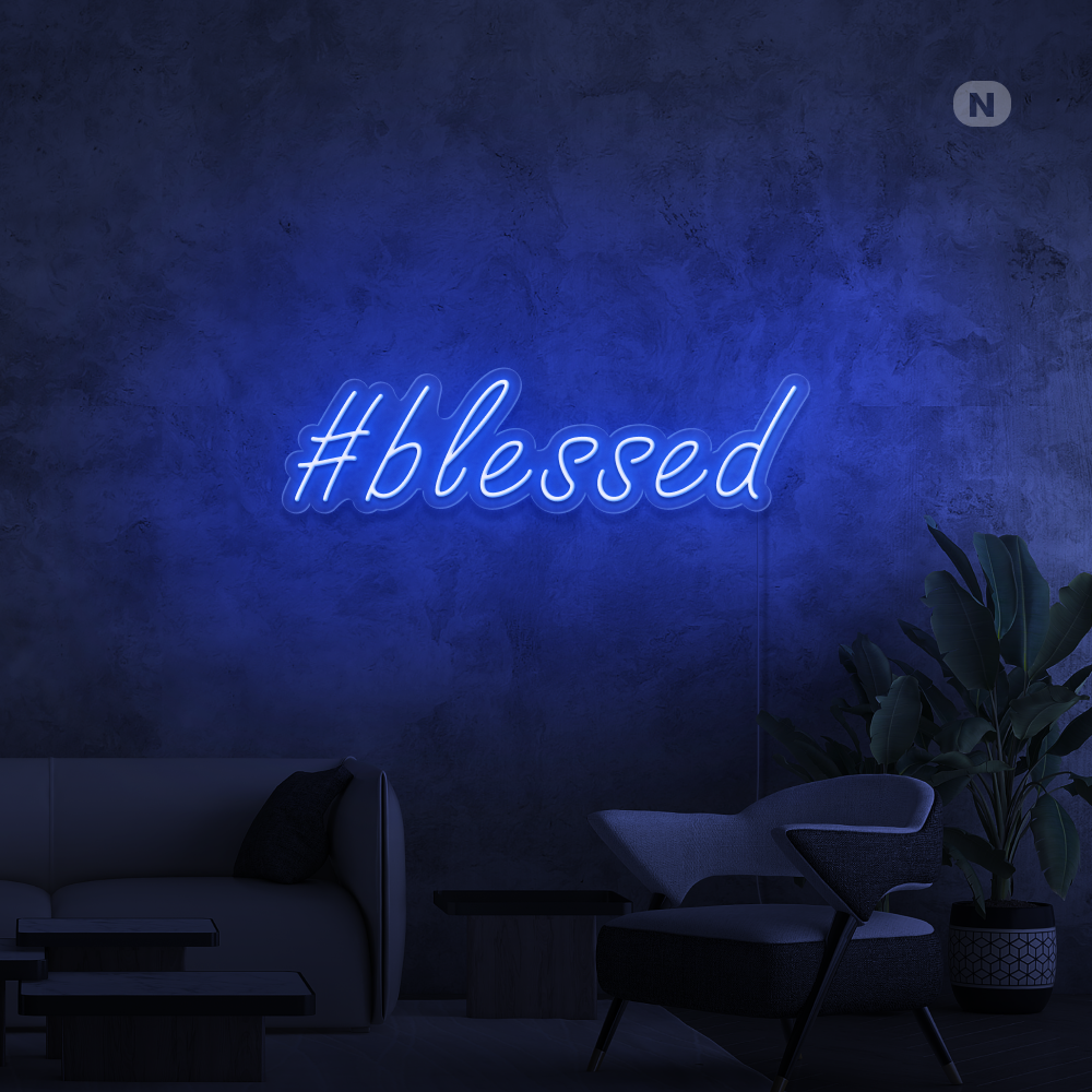 Neonskilt #Blessed