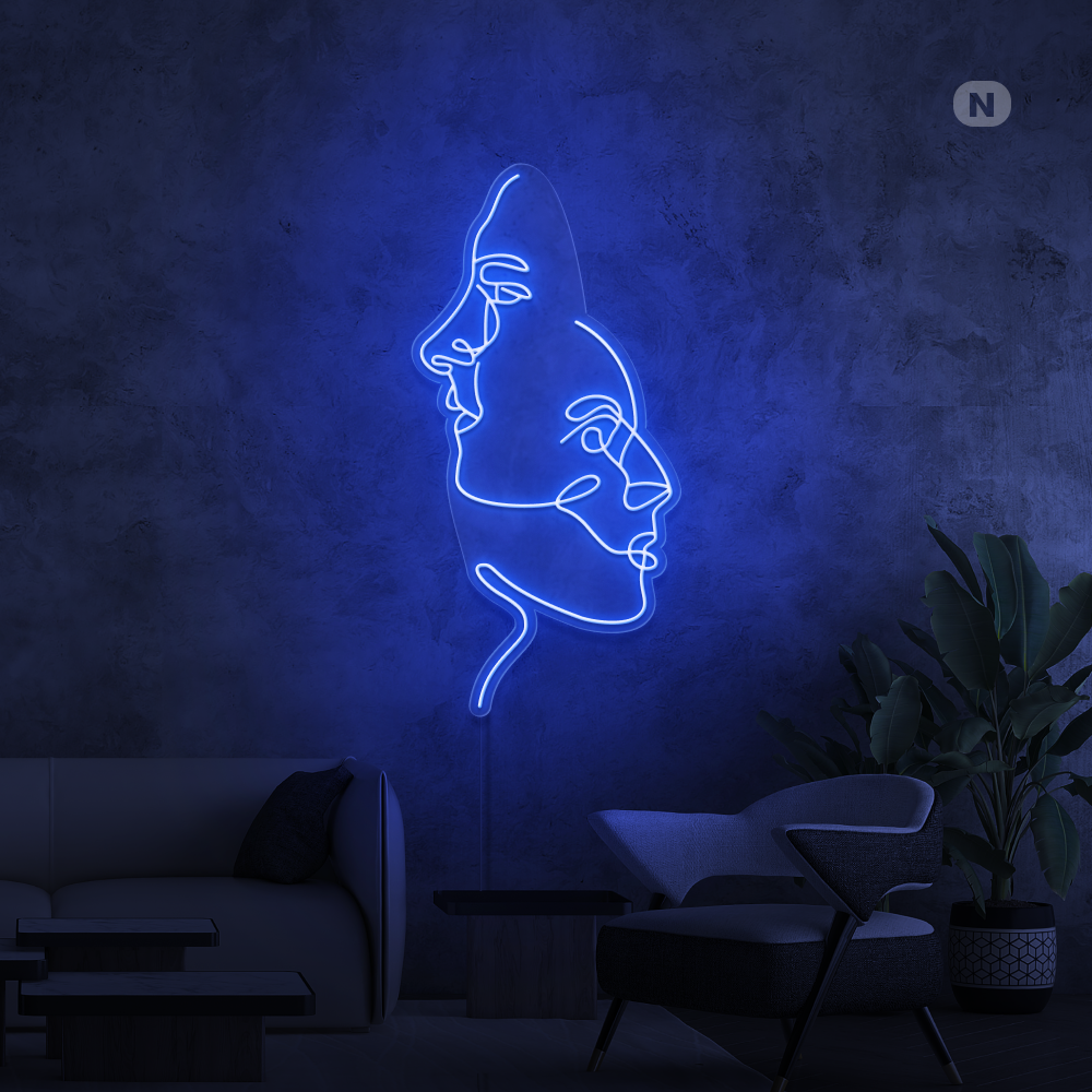 Neonskilt Ansigterne