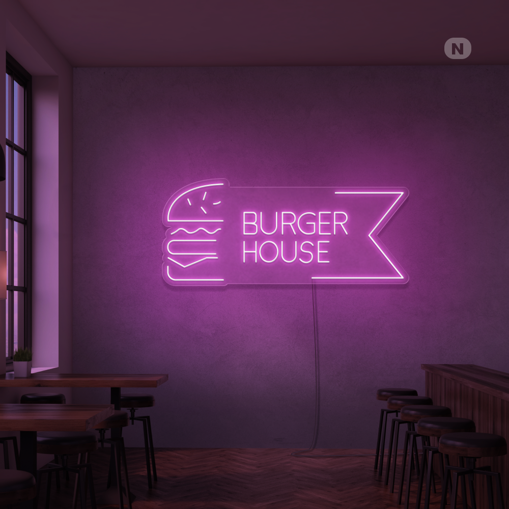 Neonskilt Burger House