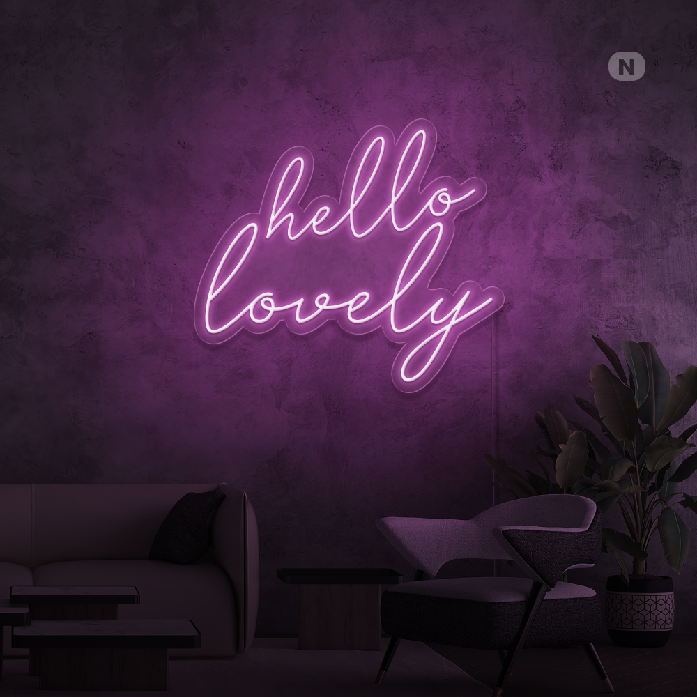 Neonskilt Hello Lovely