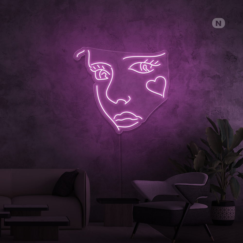 Neonskilt Joker Face