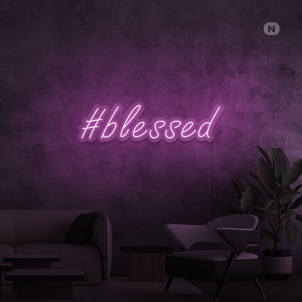 Neonskilt #Blessed