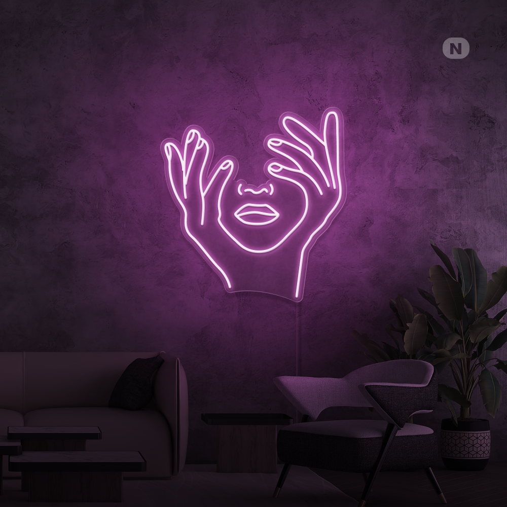 Neonskilt Kunstnerisk ansigt