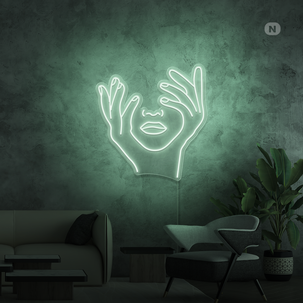 Neonskilt Kunstnerisk ansigt