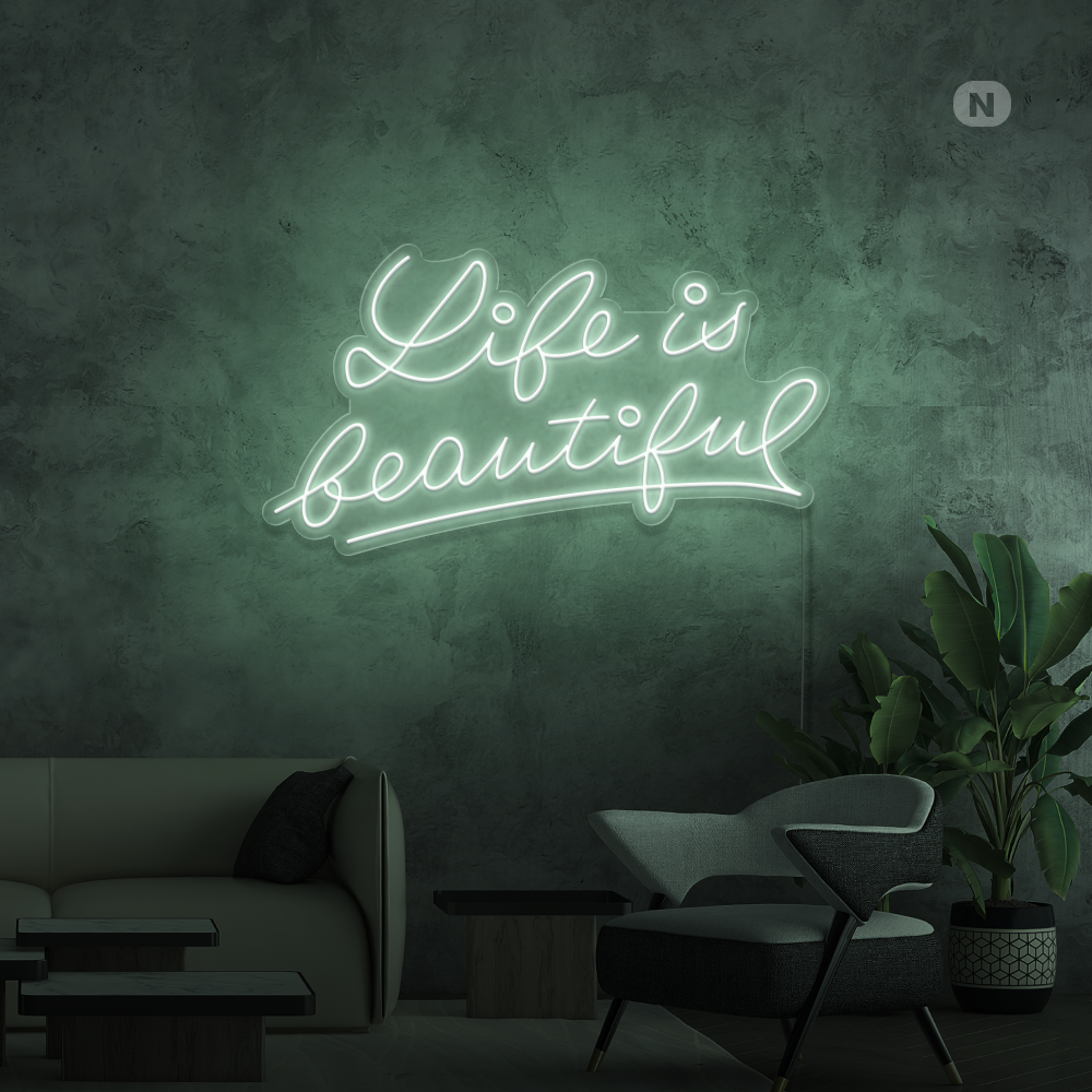 Neonskilt Livscitat 2