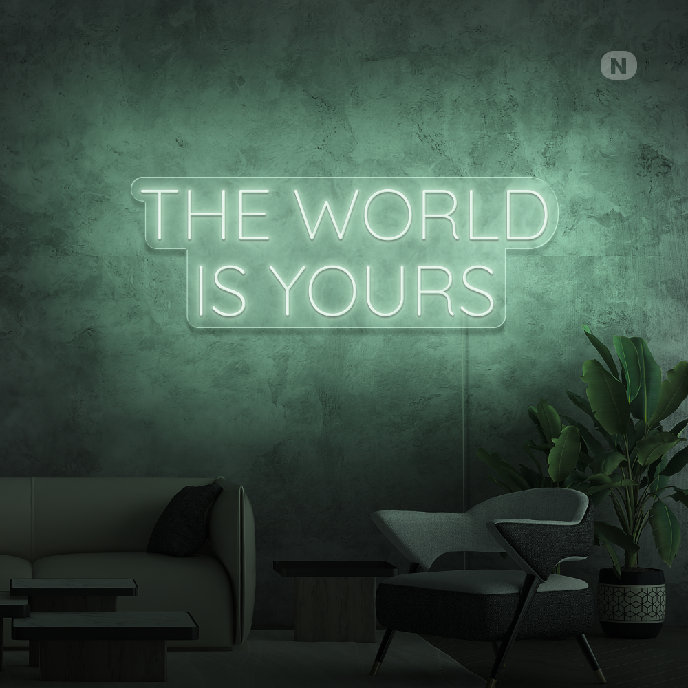 Neonskilt The World Is Yours