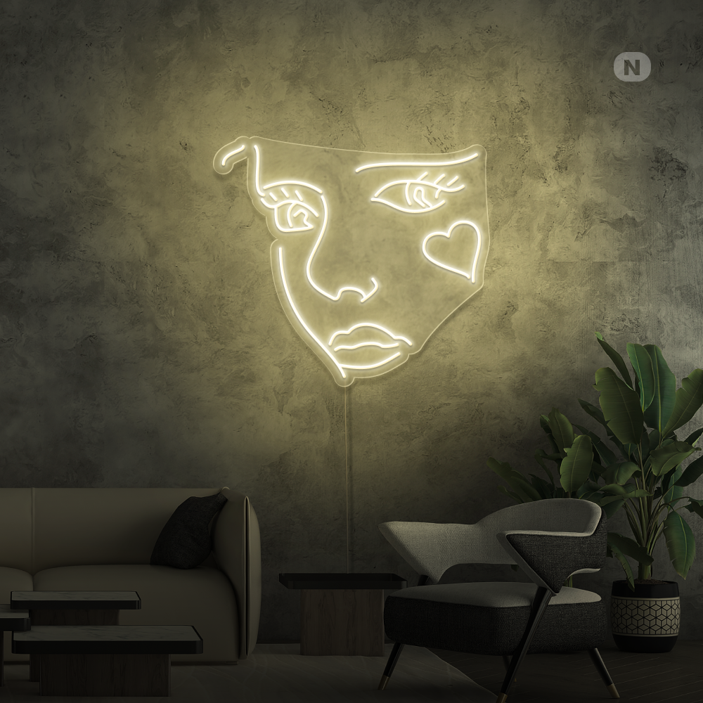 Neonskilt Joker Face