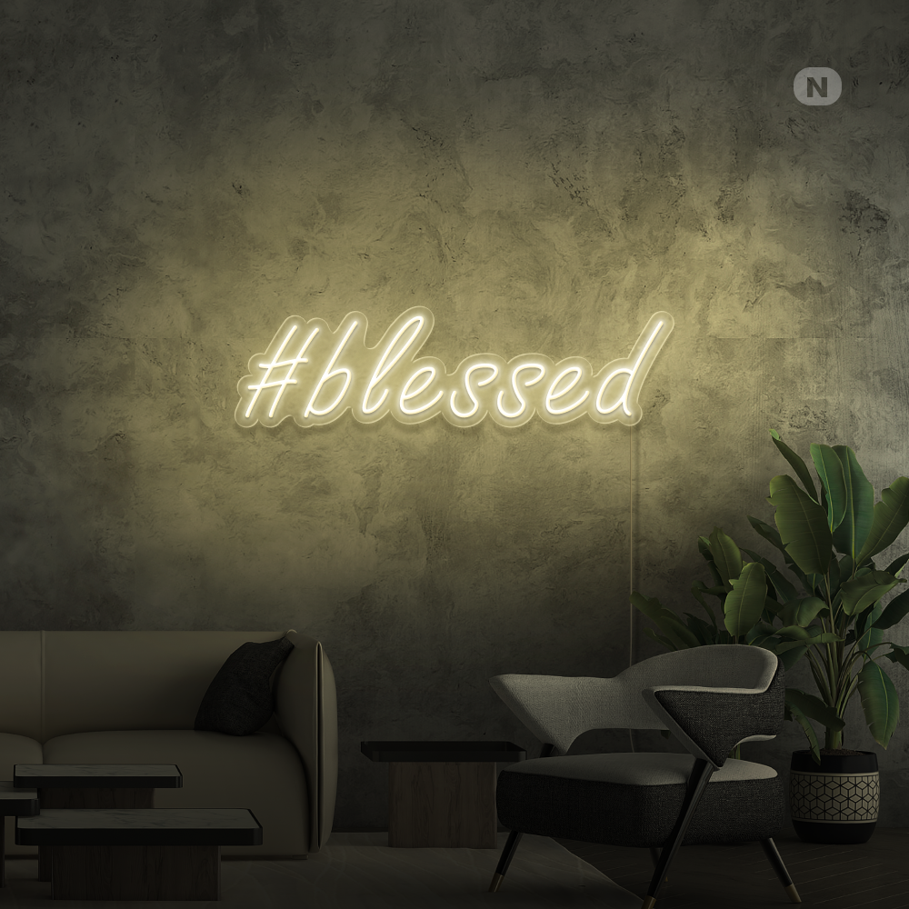 Neonskilt #Blessed