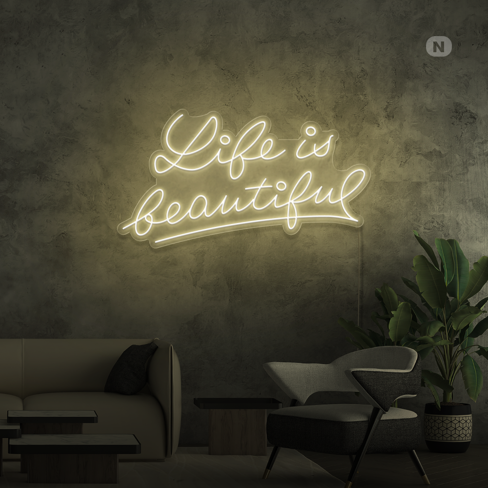 Neonskilt Livscitat 2