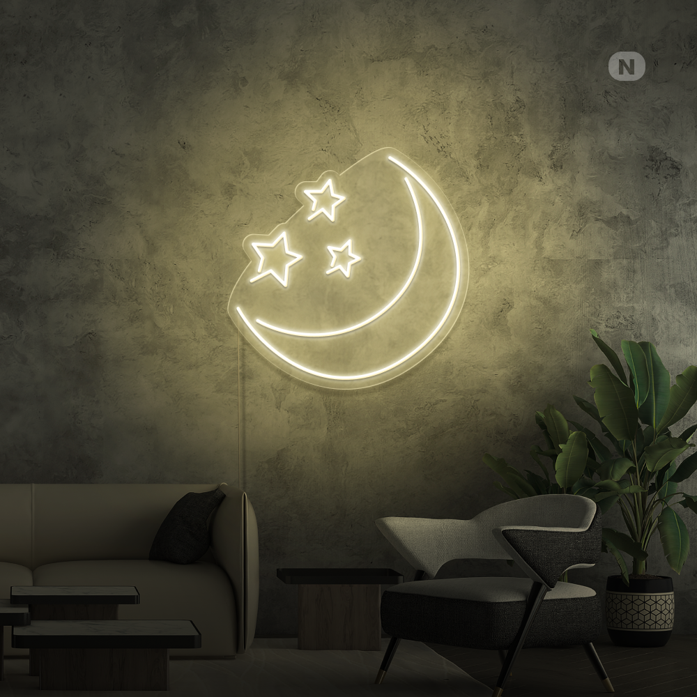 Neonskilt Månen