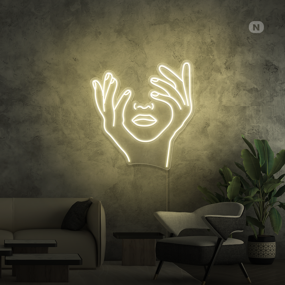 Neonskilt Kunstnerisk ansigt