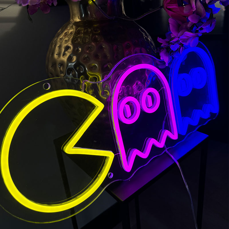 Neonskilt Pac Man