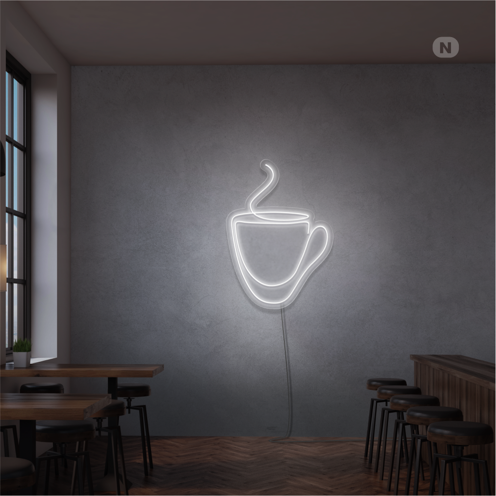 Neonskilt Kaffekrus