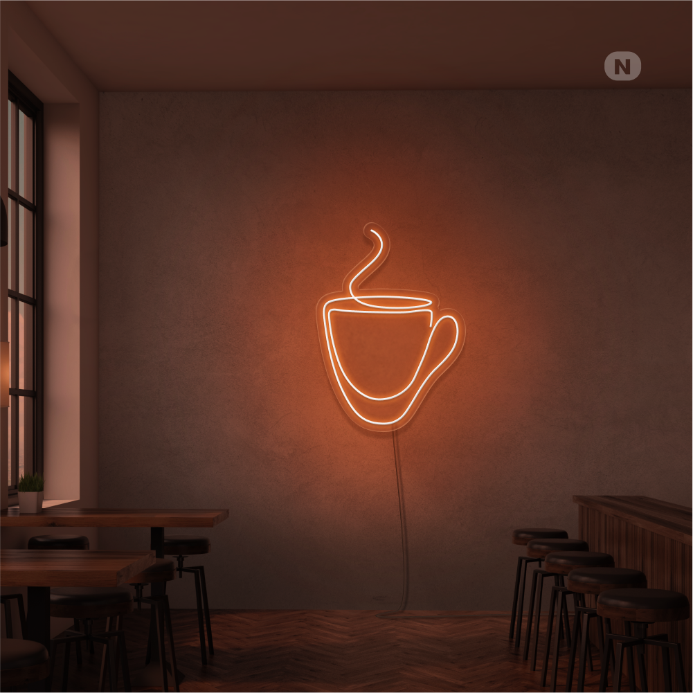 Neonskilt Kaffekrus