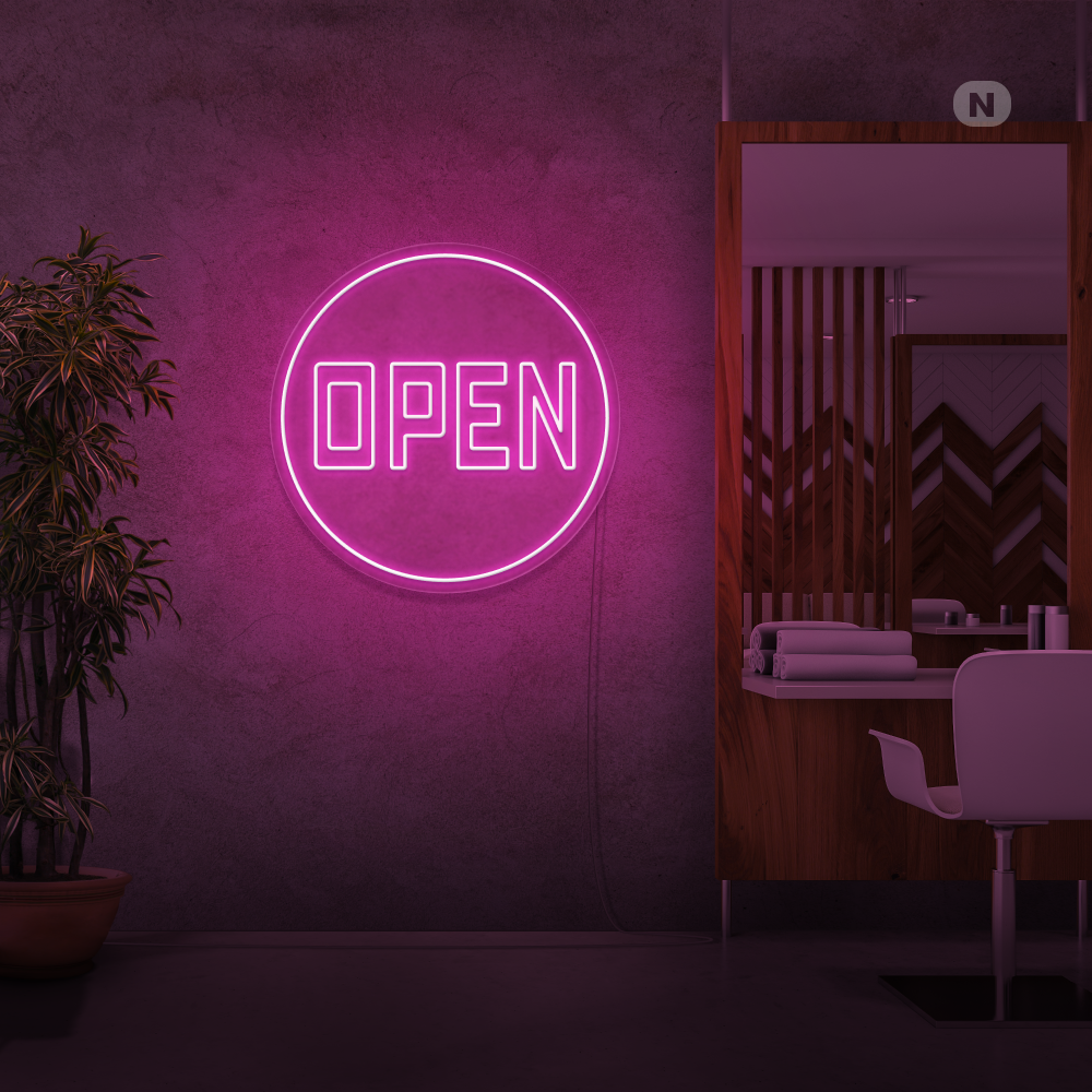 Neonskilt Open