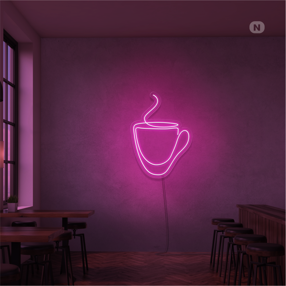 Neonskilt Kaffekrus