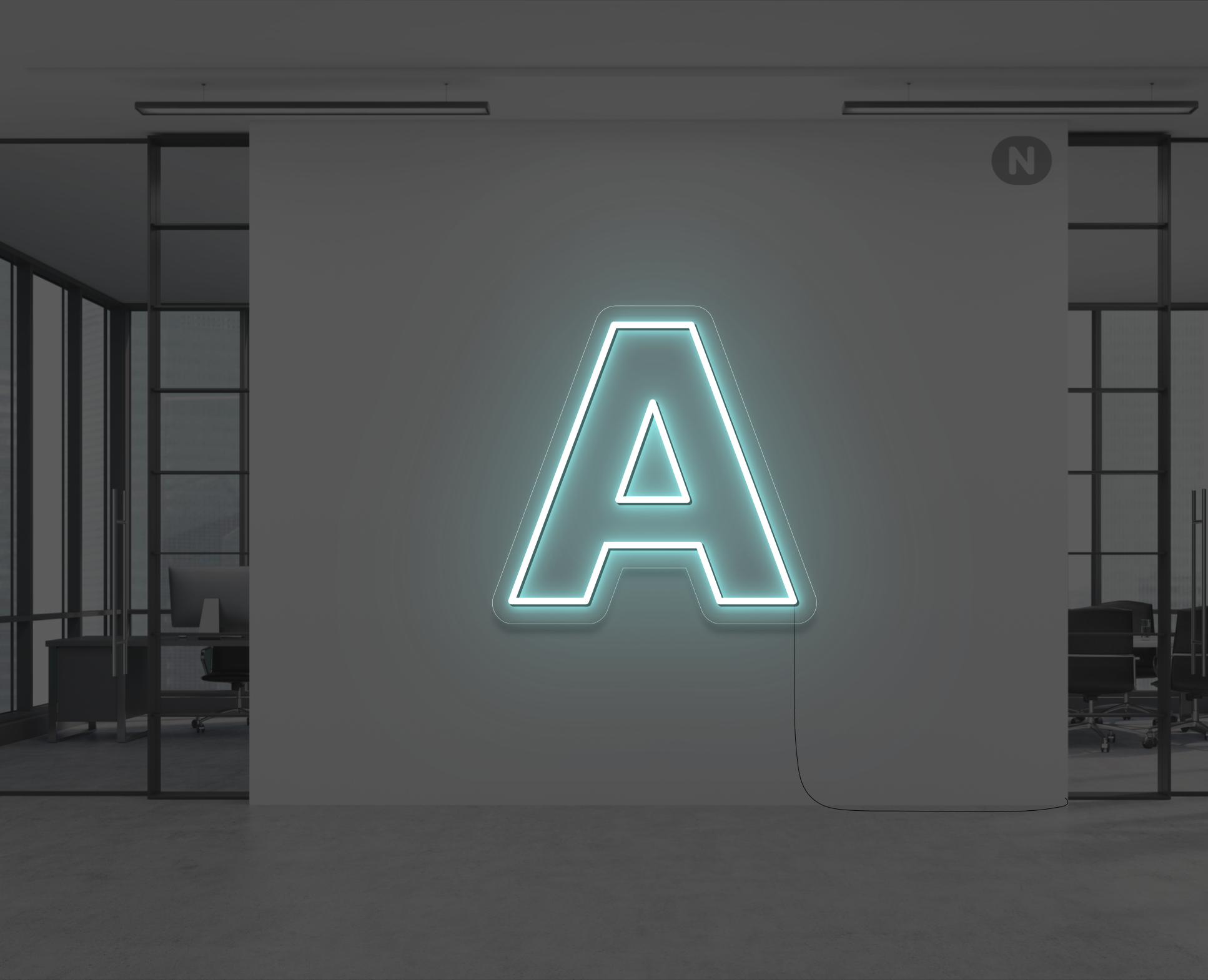 neon-bogstav-a-isbla